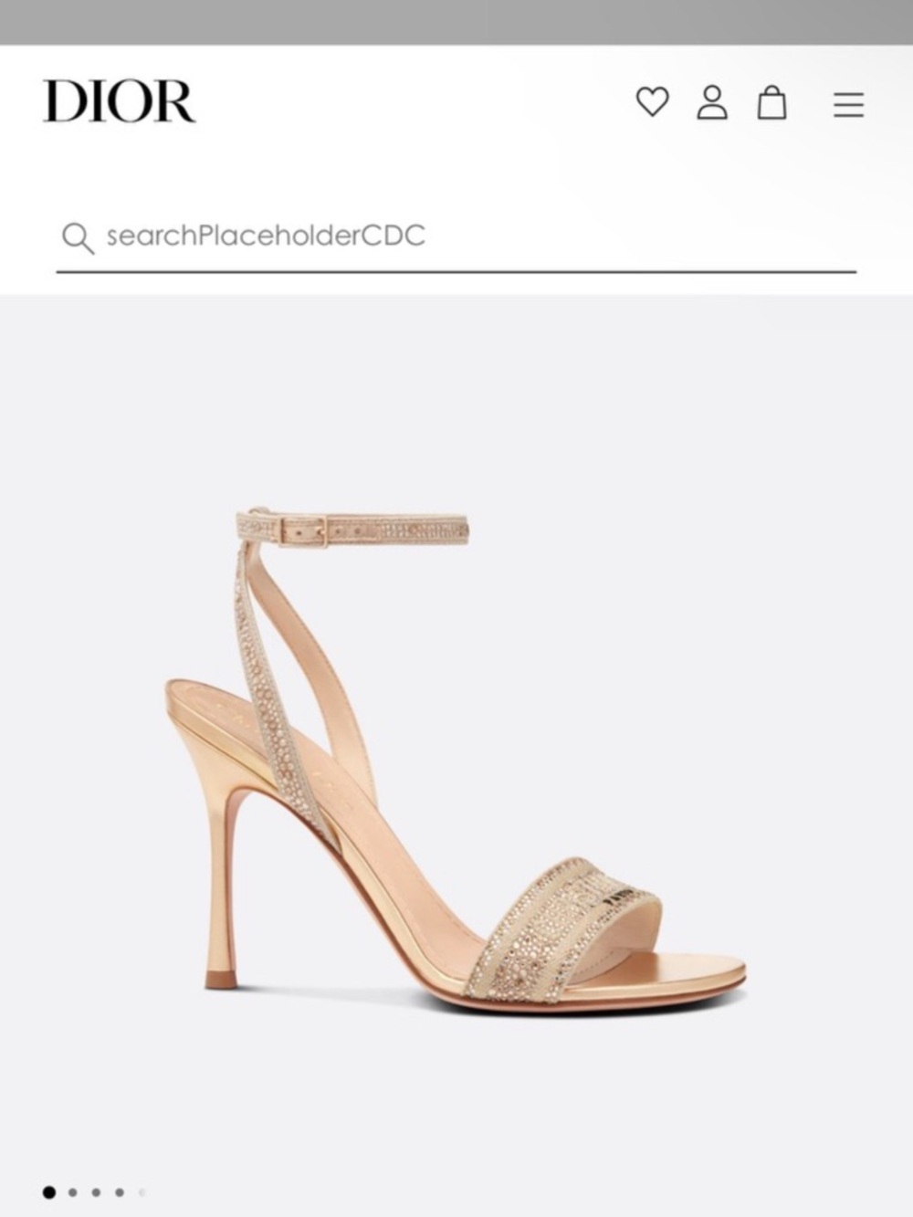 Dior Embellished Nude Ankle-Strap Stiletto Sandals